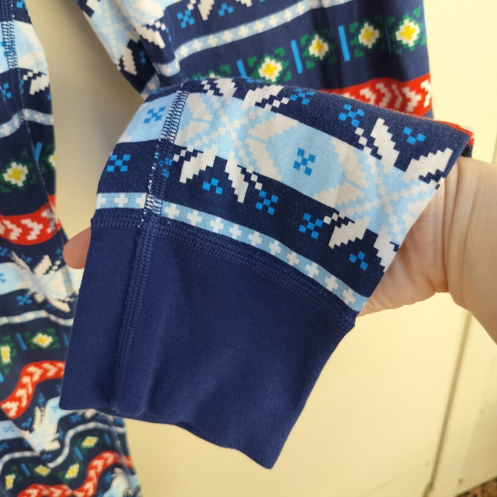 Hanna Andersson Scandi Snowflake Fairisle Christmas Pajama Set Women's Large - Picture 12 of 13